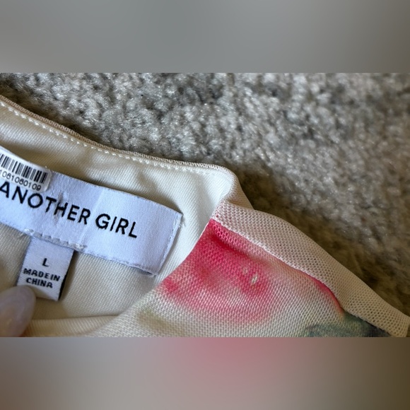 Anthropologie Another Girl Fruit Print Mesh Tank Top Multicolor Size: Large - Picture 4 of 4